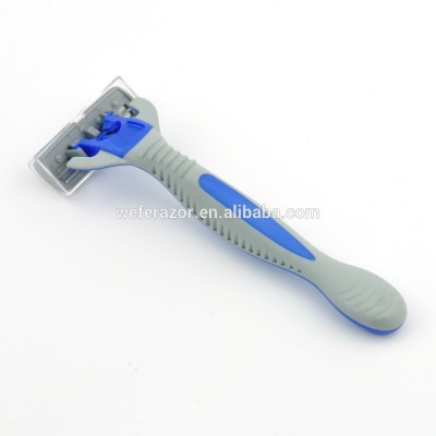 Disposable razor with six blades